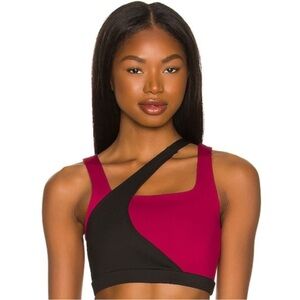 ELEVEN BY VENUS WILLIAMS NWT PLUM GOODNESS COLORBLOCK TENNIS SPORTS BRA SMALL